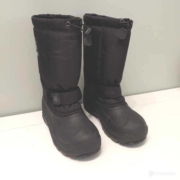 Kamik rocket winter insulated waterproof black snow boots big kid juniors size 7 - Picture 6 of 14